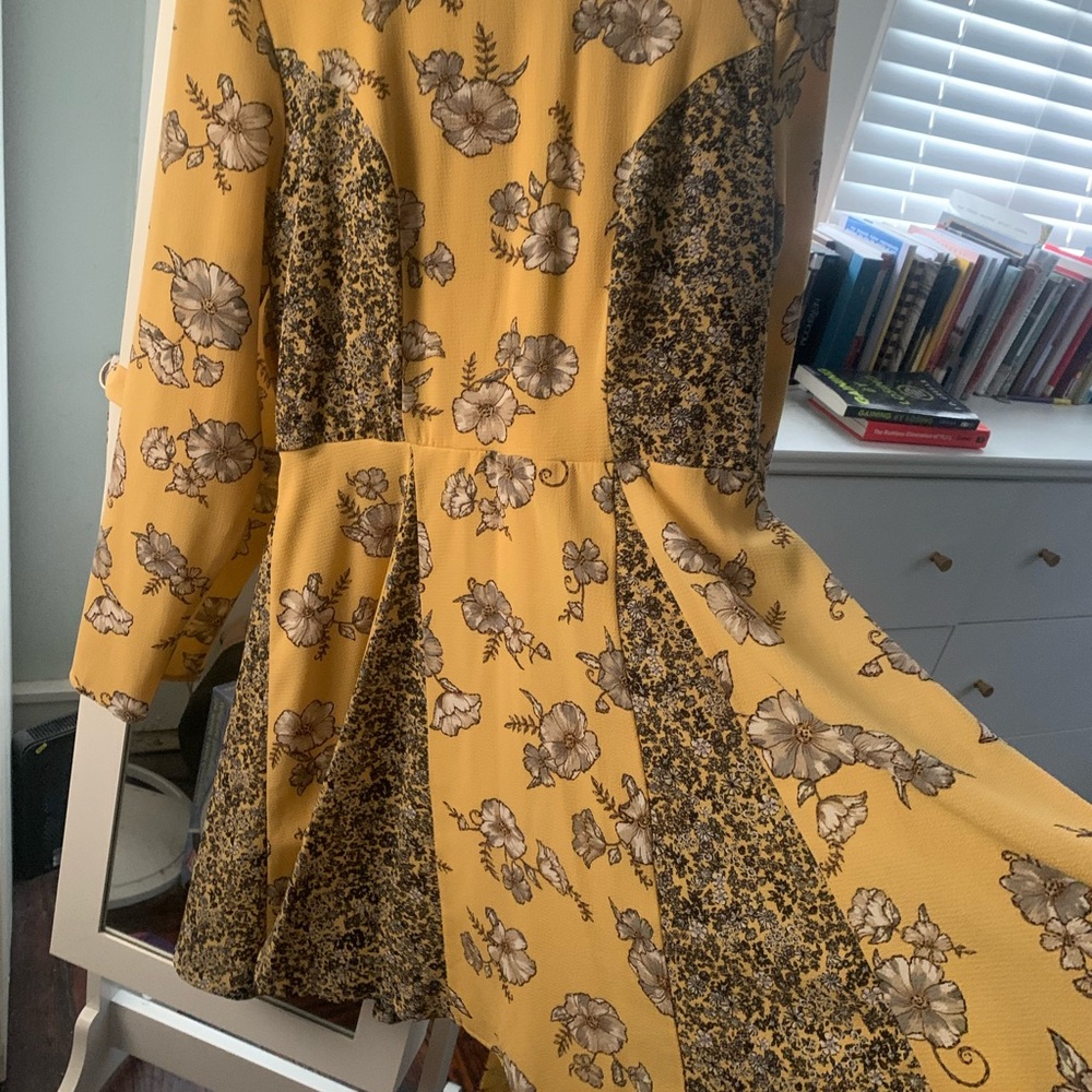Yellow Long Sleeve Dress